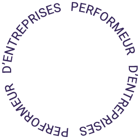performeur slogan circle violet